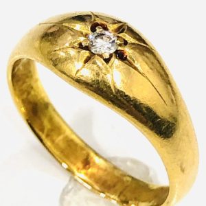K18 メレダイヤ付きリング
