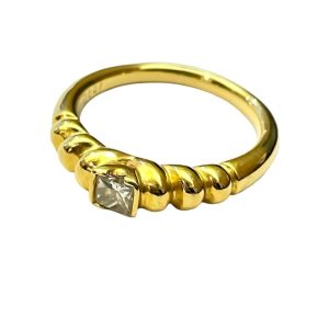 K18 ダイヤモンド付きリング