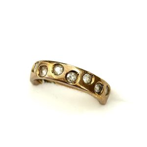 K18 750 メレダイヤ0.38ct リング