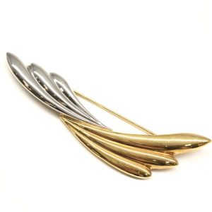 K18 Pt900 18金 プラチナ900 ブローチ