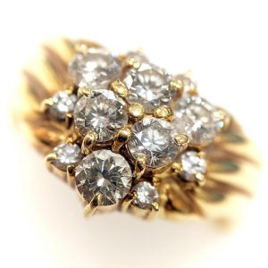 K18 18金 メレダイヤリング