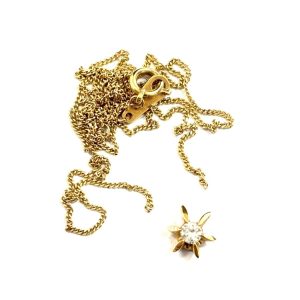 K18 18金 メレダイヤ0.1ct付き ネックレス