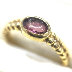 K18 18金 ガーネット リング