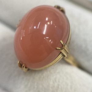 K18 ピンク翡翠 リング 18金 750