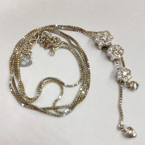 K18WG メレダイヤ ネックレス 18金 750 ホワイトゴールド