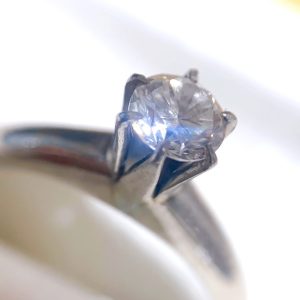 【内包物あり】Pt850(プラチナ850) ダイヤモンドリング