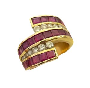 K18 18金 ルビー ダイヤ リング アクセサリー ジュエリー