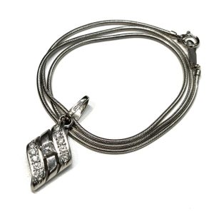 Pt850 プラチナ メレダイヤモンド ネックレス