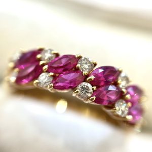 K18 ルビー ダイヤモンドリング