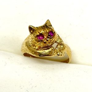 K18 ルビー0.12ct付き リング