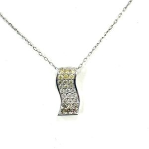 Pt900 メレダイヤモンド付きネックレス