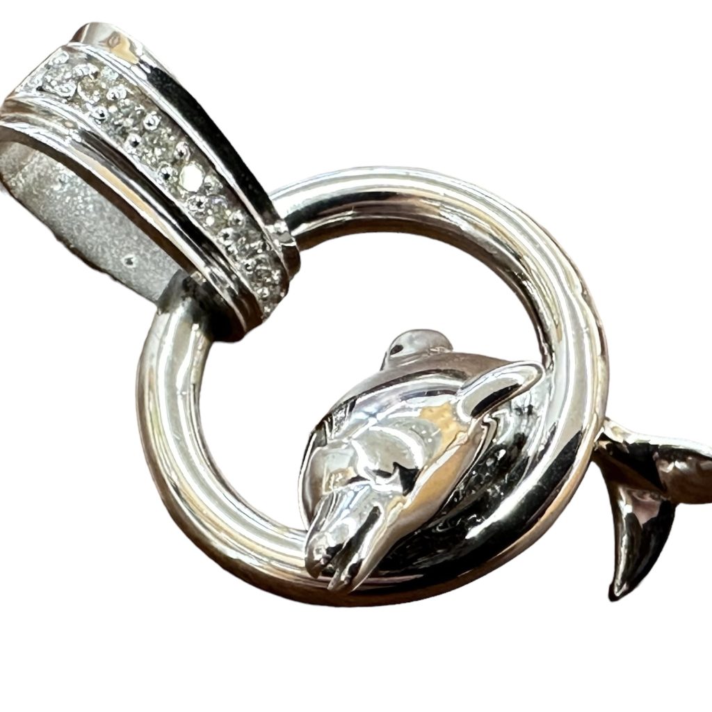 K18WG(18金ホワイトゴールド) ネックレストップ イルカモチーフの買取  