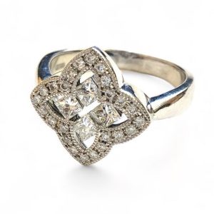 K18WG 750 リング メレダイヤモンド 0.58ct