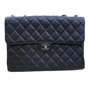 CHANEL シャネル デカマトラッセ キャビアスキン チェーンショルダーバッグ