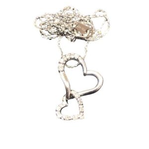 K18WG(18金ホワイトゴールド)メレダイヤ付ネックレス