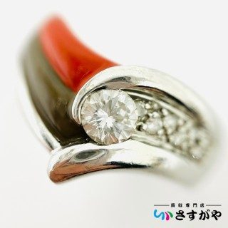 プラチナ900 ダイヤモンド付きリング Pt900 指輪
