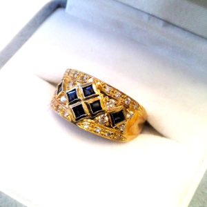 K18 サファイアリング