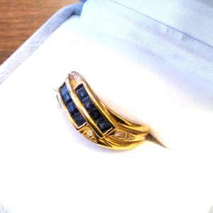 K18 サファイアリング