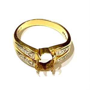 K18 Pt900 リング 石なし