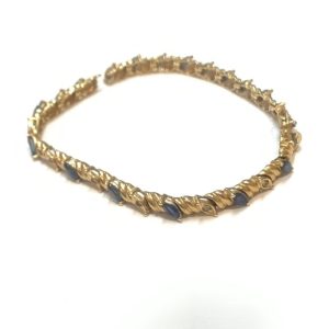 K18 サファイア2.2ct ダイヤモンド0.27ct ブレスレット