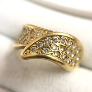 K18 メレダイヤ リング 18金 750