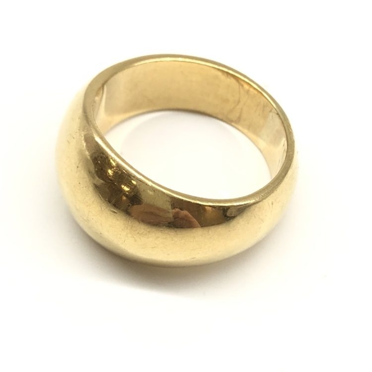 大得価通販(E92211) K18 リング 指輪 18金 かまぼこ ゴールド 11 12号 アクセサリー