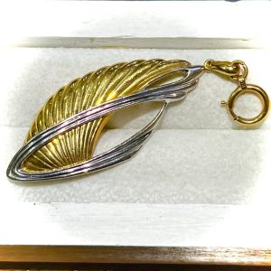 K18/Pt900 コンビ ブローチ