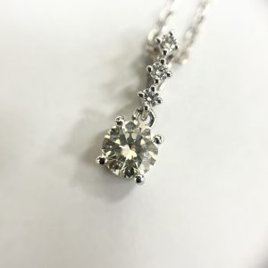 Pt900 プラチナ ダイヤネックレス  0.22ct