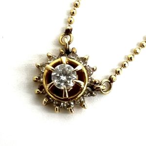 K18 ダイヤモンド付き ネックレス