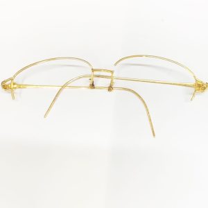 K18 壊れた眼鏡 メガネ 金眼鏡