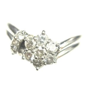 Pt900 メレダイヤ付き リング