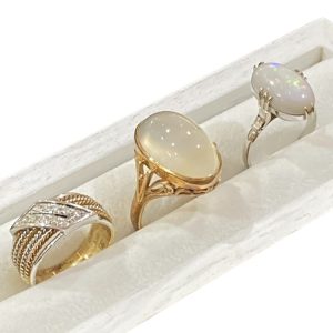 【ジュエリーリングまとめ】K18・K14WG・K18Pt850コンビ