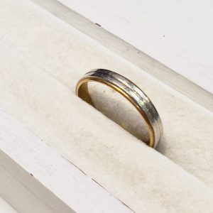 K18 18金 Pt900 プラチナ コンビ リング 指輪