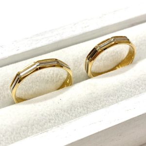 【K18Pt850コンビ】18金 プラチナ850 ペアリング