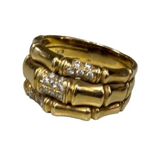 K18 メレダイヤ付リング