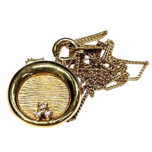 K18 18金 メレダイヤモンド付き ネックレス