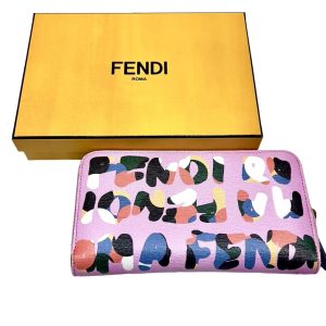 FENDI  フェンディ ペイント ラウンドファスナー 長財布