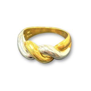 K18 Pt900  コンビリング デザインリング