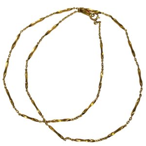 【K18】ネックレス デザイン切子チェーン