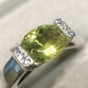 Pt900 メレダイヤ トルマリン プラチナ リング