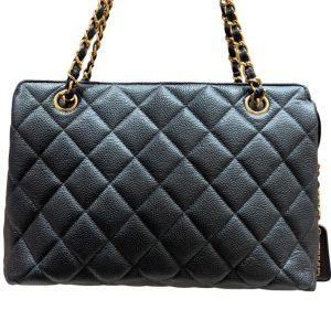 シャネル CHANEL キャビアスキン　チェーントートバッグ