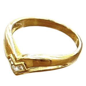 K18(18金)リング 石付き