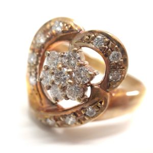 K18 18金 メレダイヤモンド リング】