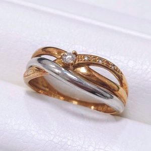 K18 Pt900 コンビ リング