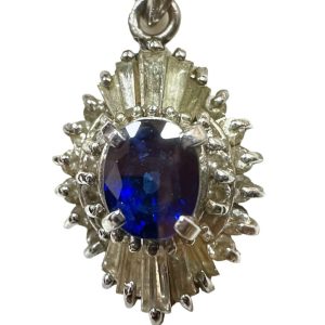 Pt850 サファイア　ペンダントトップ