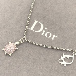 ディオール / ロゴラインストーン ネックレス