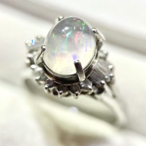 Pt850 プラチナ850 リング オパール