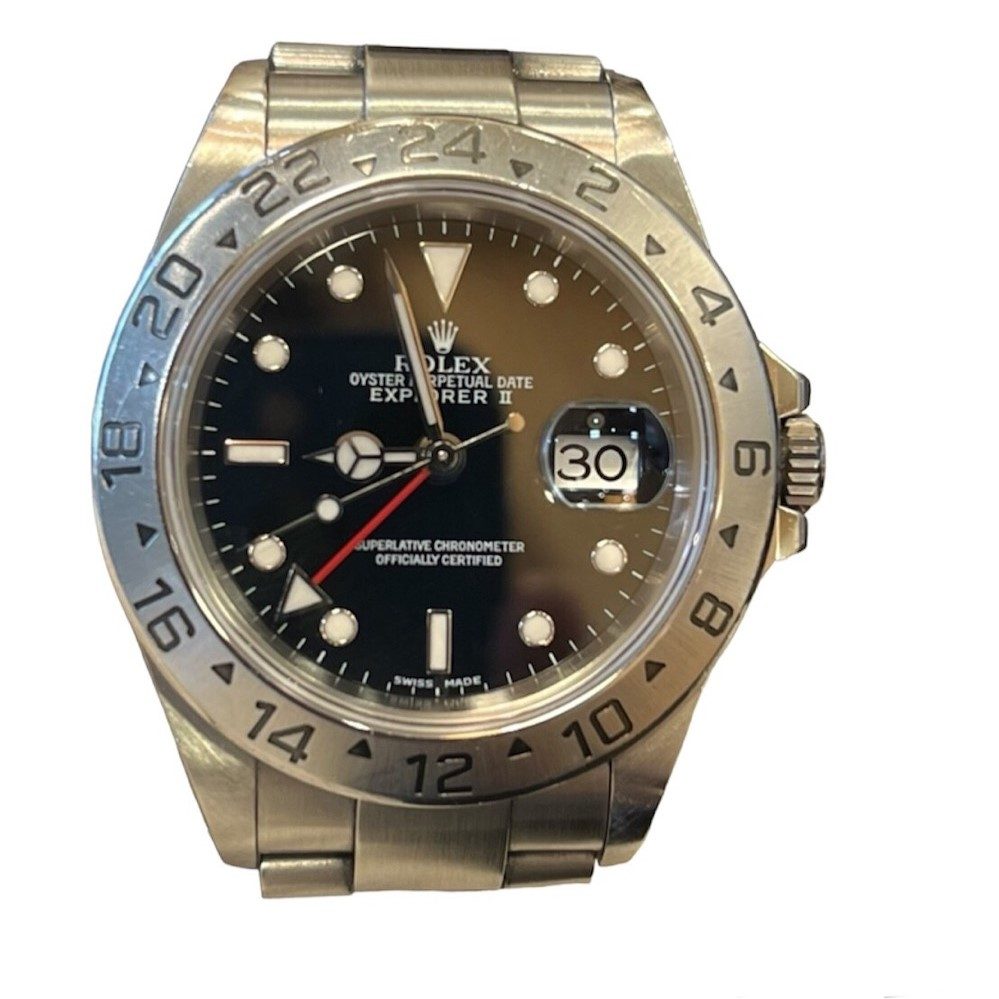 ROLEX EXPRORER Ⅱ ロレックス エクスプローラー2 Ref16570 黒文字盤の ...