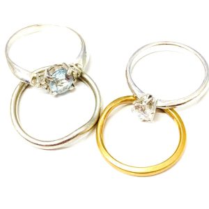 Pt850 K18 ダイヤモンド 金プラチナリングアクセサリー おまとめ