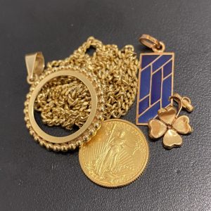 K18ネックレス / K22コイン / K14トップ